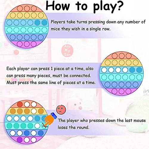 Octagonal sensory popper showing the detailed row arrangement of rainbow bubbles.