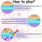 Octagonal sensory popper showing the detailed row arrangement of rainbow bubbles.