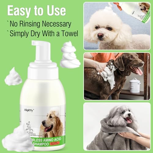 Close up of the pump dispenser on the waterless pet conditioning foam bottle.