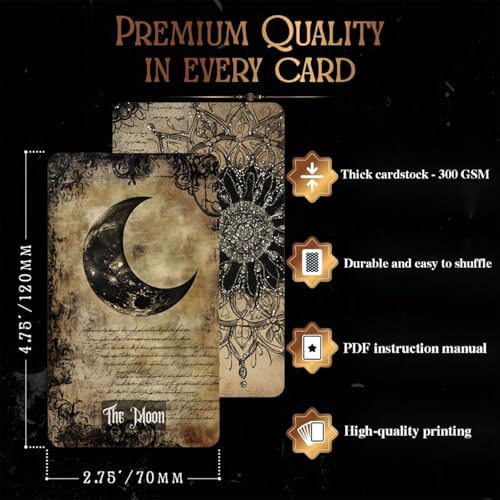 Premium three hundred GSM tarot deck cards showing smooth finish and rounded edges