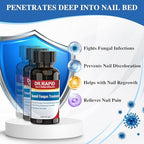 Before and after representation of nail health improvement with Dr. Rapid extra strength treatment.