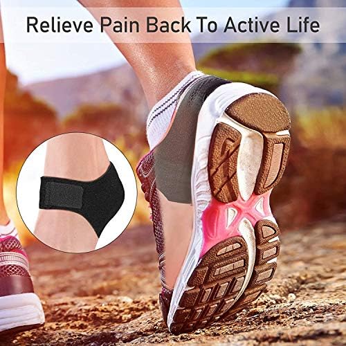 MIAYOHO black heel cushions placed next to athletic shoes to show compatibility with footwear.