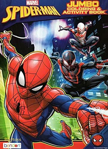 Marvel Spiderman creative activity pack for children featuring Peter Parker drawing scenes.