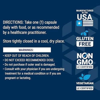 Premium bioavailable antioxidant dietary supplement 90 capsules full product display.
