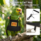 Escape proof parrot chest harness vest in size medium black