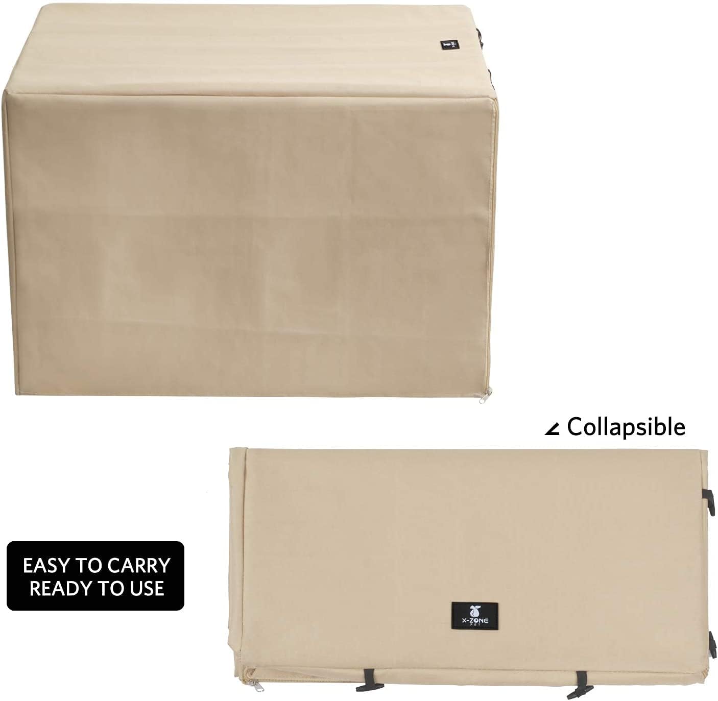 X-ZONE PET 420D polyester windproof dog crate cover folded flat for storage