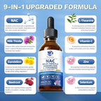 Back label of Lukaree liquid drops displaying nutrition facts and serving size