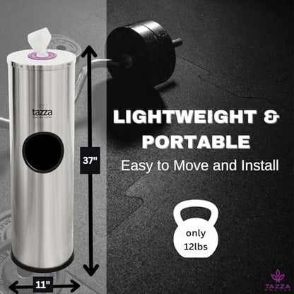 Tazza wipe dispenser showing lift-off access design