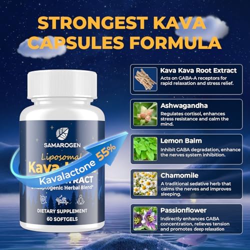 Samarogen Liposomal Kava Kava Root Extract supplement for relaxation and sleep support