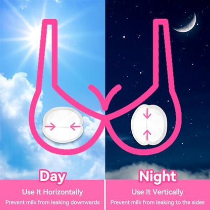 BeeBaby leak-proof nursing pads showing adhesive strips