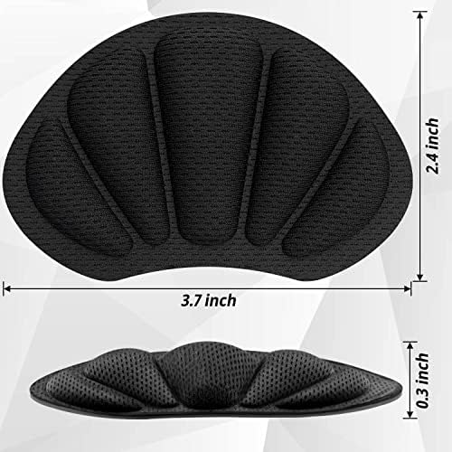 Self adhesive mesh heel cushion pads in black for loose shoes