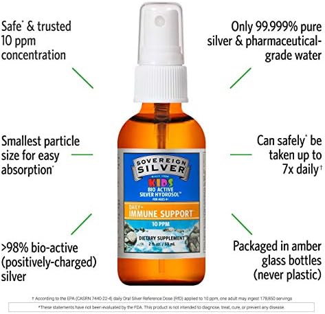 Sovereign Silver Bio Active Hydrosol bottle with spray nozzle