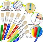 Side view of the thick easy grip plastic handle designed for preschooler hands