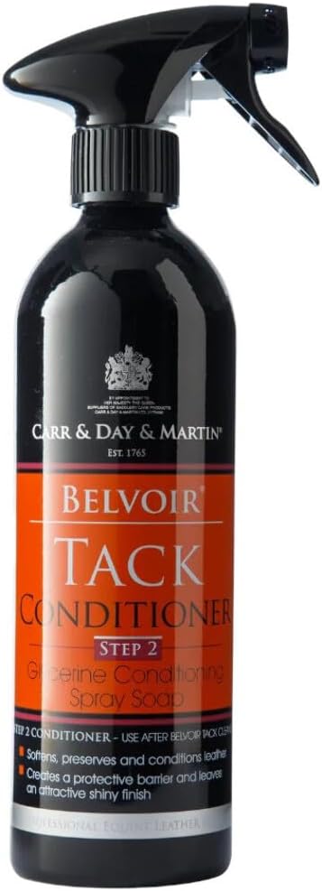 Carr And Day And Martin Belvoir Step 2 Tack Conditioner Spray front view premium leather care