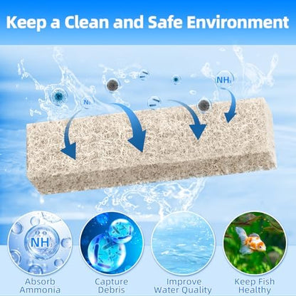 Twelve pack arrangement of pre shaped ammonia neutralizing strips for fish tanks.