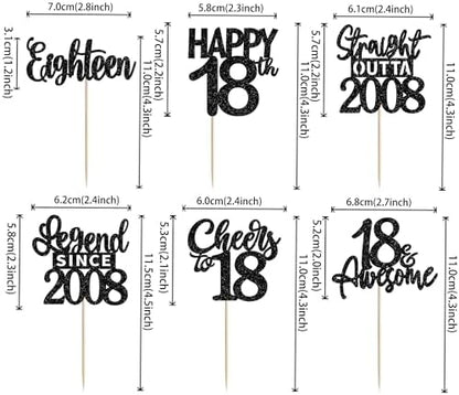 Close up view of pre-assembled birthday cupcake picks with food-grade bamboo sticks.
