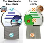 OwnHealer three piece fine tooth hair grooming set with a waterproof storage bag
