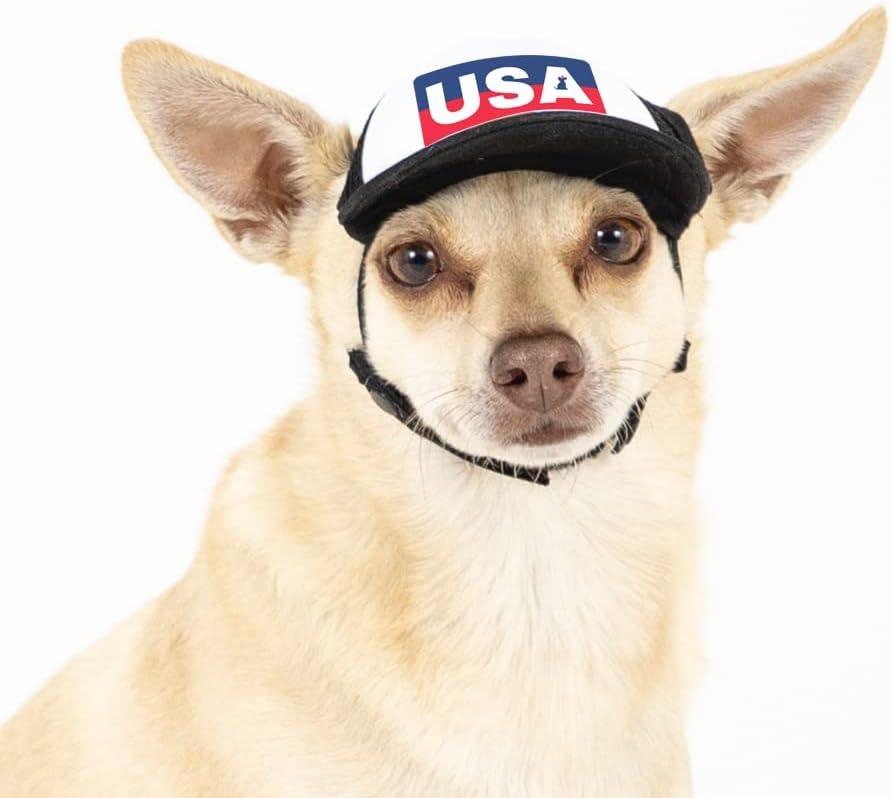 USA Collection, PupLid Trucker Hats for Dogs (Large) Premium Stylish Sun Protection for The Modern Dog - Adjustable for Secure Comfortable Fit on Active Dogs (Blue, Eagle) - Image 11