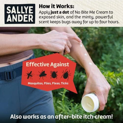SallyeAnder No-Bite-Me after-bite relief cream for itchy skin.