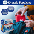 Med Pride flexible fabric knuckle adhesive bandages showing winged shape design