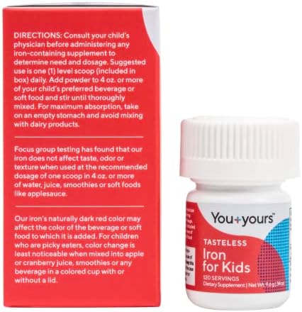 Allergen free premium imported iron for toddlers bottle base view