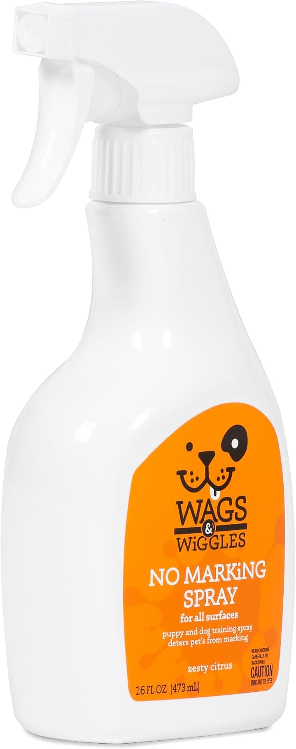 Application of Wags And Wiggles spray on household surface