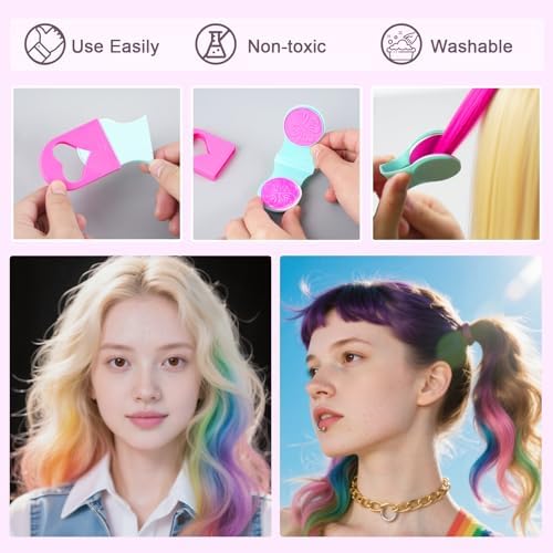 Washable non-toxic hair makeup set for kids and teenagers birthday gifts packing