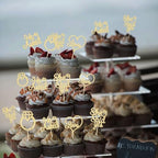 Decorative cupcake toppers for wedding anniversary table setting