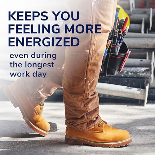 Dr. Scholl's men work insoles showcasing the fabric top layer with odor control technology.