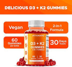 Vitamatic Vitamin D3 And Vitamin K2 Gummies key benefits infographic