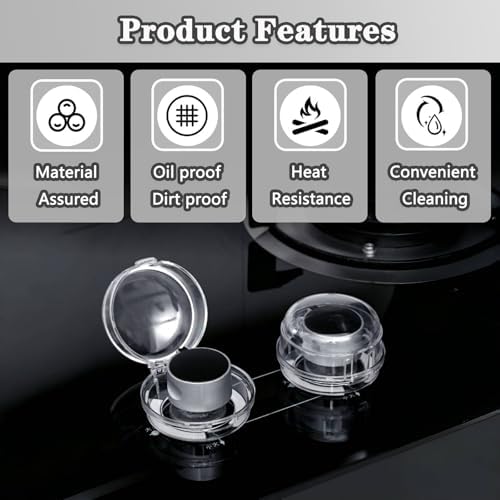 Transparent oven knob safety guard for kitchen protection
