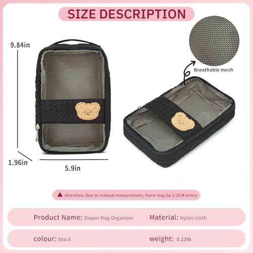 MOMIGO Fwkekye 2 pack diaper bag pouches lifestyle flat lay