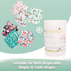 Diagram showing how to use Wegreeco flushable diaper liners