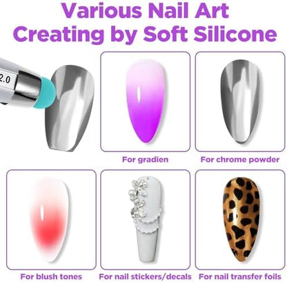 Manicure art tool with four different size markers