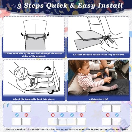 SEILETOO airplane leg rest hammock attached to an airplane tray table