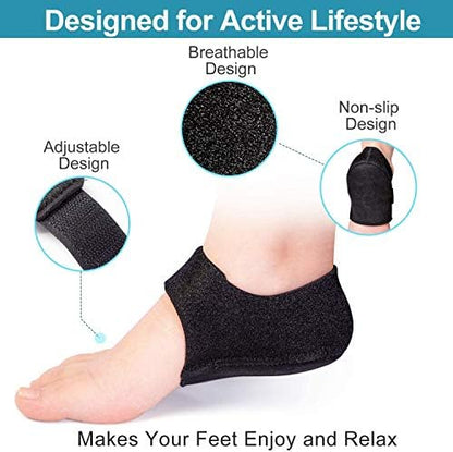 Packaging of MIAYOHO plantar fasciitis protectors showing size Medium for men and women.
