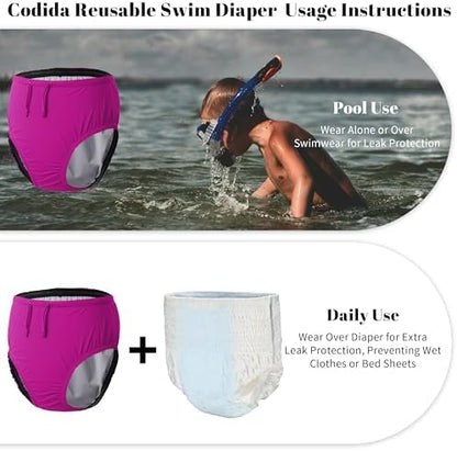 Codida waterproof incontinence underwear pink side view