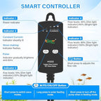 Hygger adjustable power head demonstrating water circulation patterns in a saltwater reef aquarium