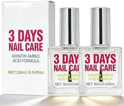Close up of 3 Days Nail Care keratin formula applicator