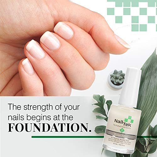 Nail Tek strengthening base coat for smooth natural nails product display.