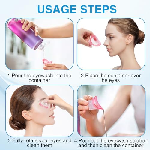 Set of 10 reusable eye wash cups for home and travel use