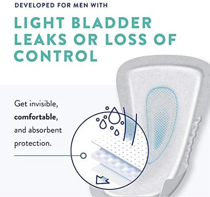 Prevail incontinence guards for men showing contoured cup design for bladder leaks.