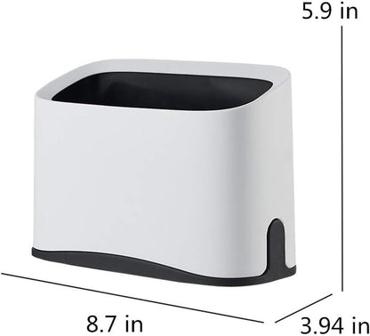 Litter scooper caddy with lid closed