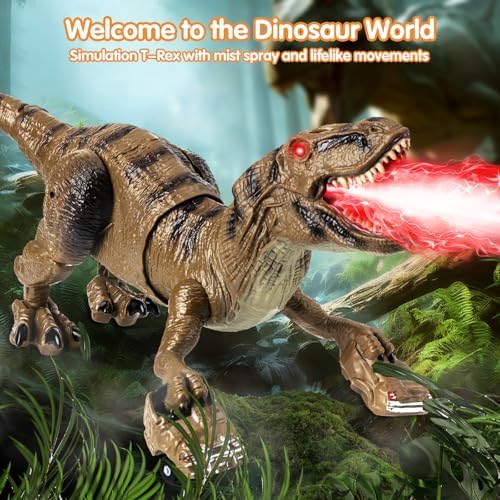 Close up of the remote control for Lozadia interactive T-Rex toy