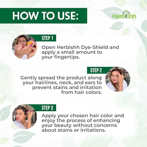 Professional hair color barrier cream by Herbishh used for salon and home hair dye protection.