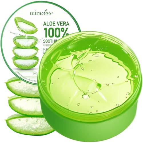Miraclair Aloe Vera Gel tub front view for skin and hair