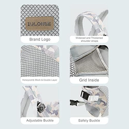 IULONEE adjustable infant holder in gray color worn on the back