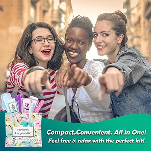 Resealable butterfly themed period starter kit for tweens
