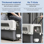 Generic heavy duty pet transport crate shown without wheels for stability.