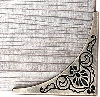 Close up of decorative bronze metal corner guard